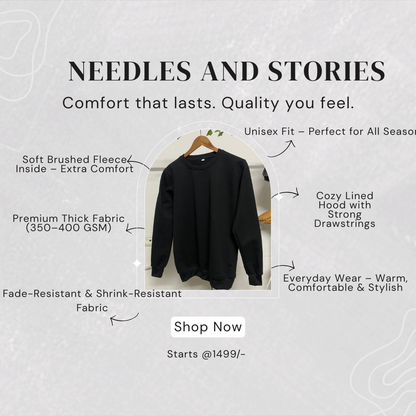 Black Plain Sweatshirt