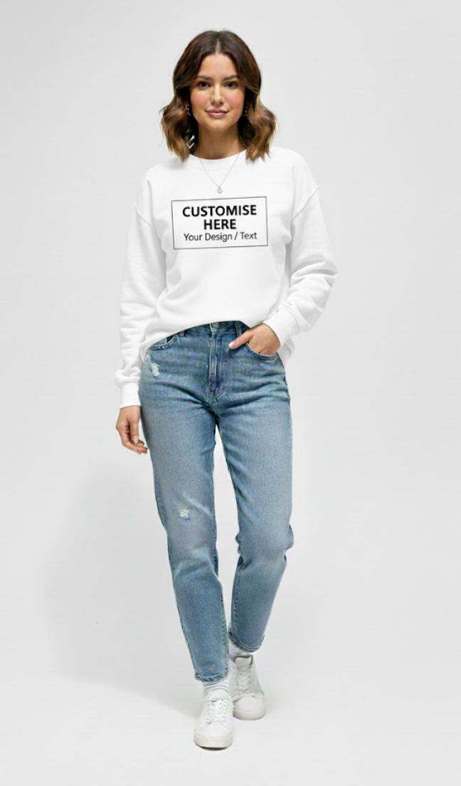 Custom Sweatshirt White